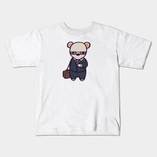 Polar Bear Businessman Kids T-Shirt